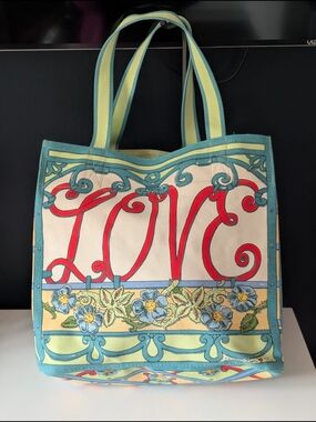 Brighton "A Winter's Love" Canvas Shopping Bag Tote